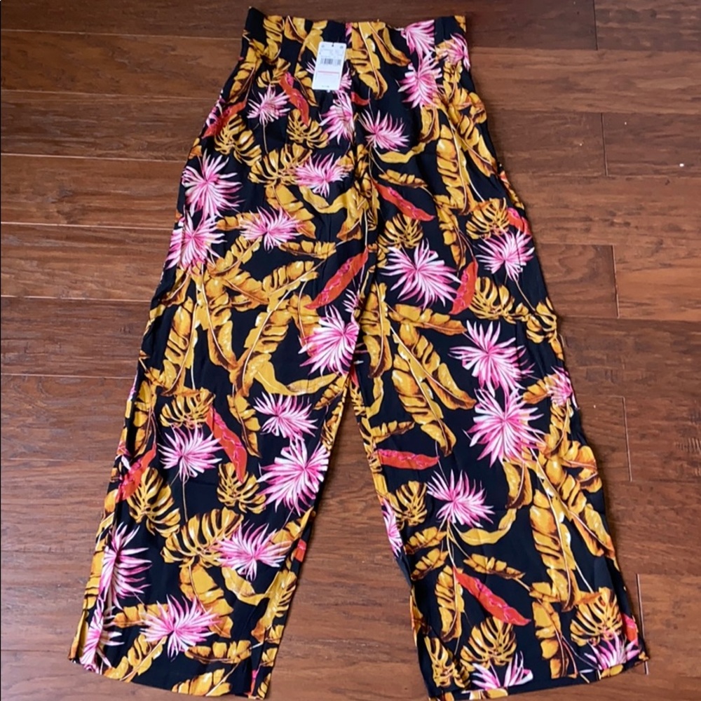MANGO floral wide leg pants - Picture 3 of 5